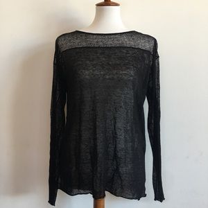 Eileen Fisher Bateau Neck Sheer Box Top